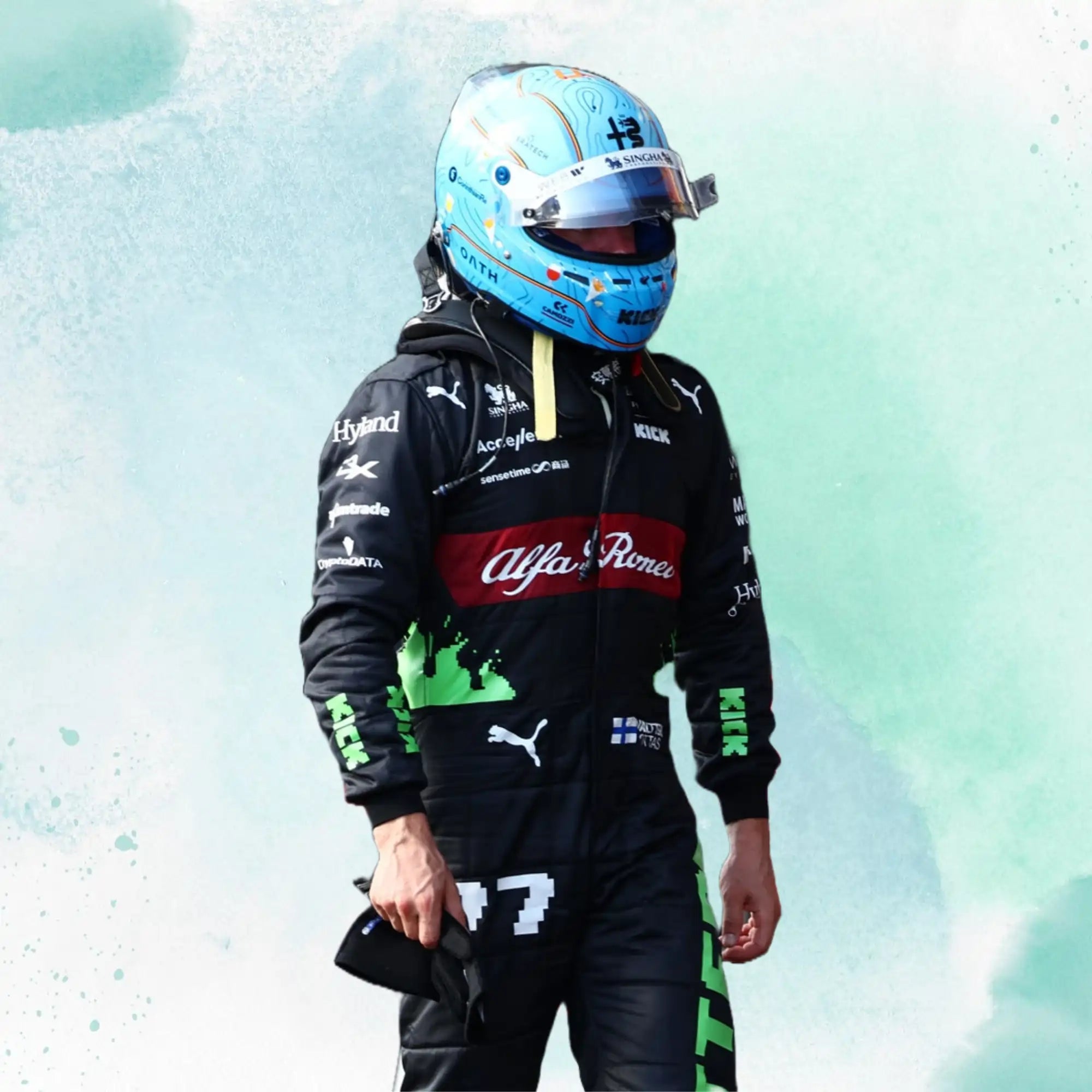 2023 New Valtteri Bottas Belgian Grand Prix F1 Team Alfa Romeo Replica Racing Suit - view 1