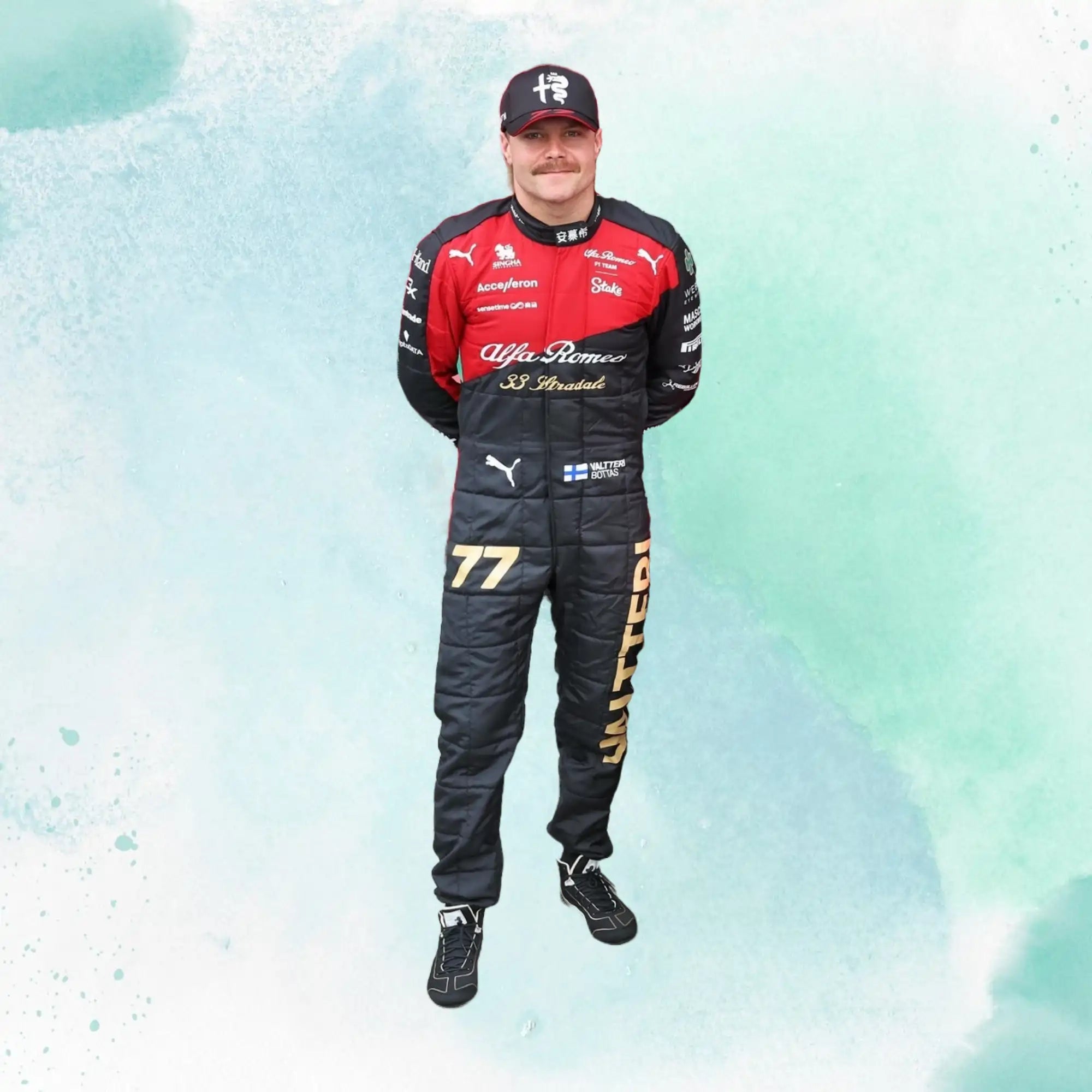 2023 New Valtteri Bottas Italian Grand Prix Replica Racing Suit F1 Team Alfa Romeo - view 1