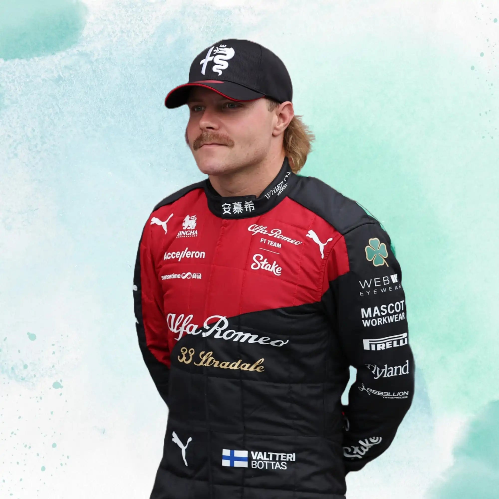 2023 New Valtteri Bottas Italian Grand Prix Replica Racing Suit F1 Team Alfa Romeo - view 4