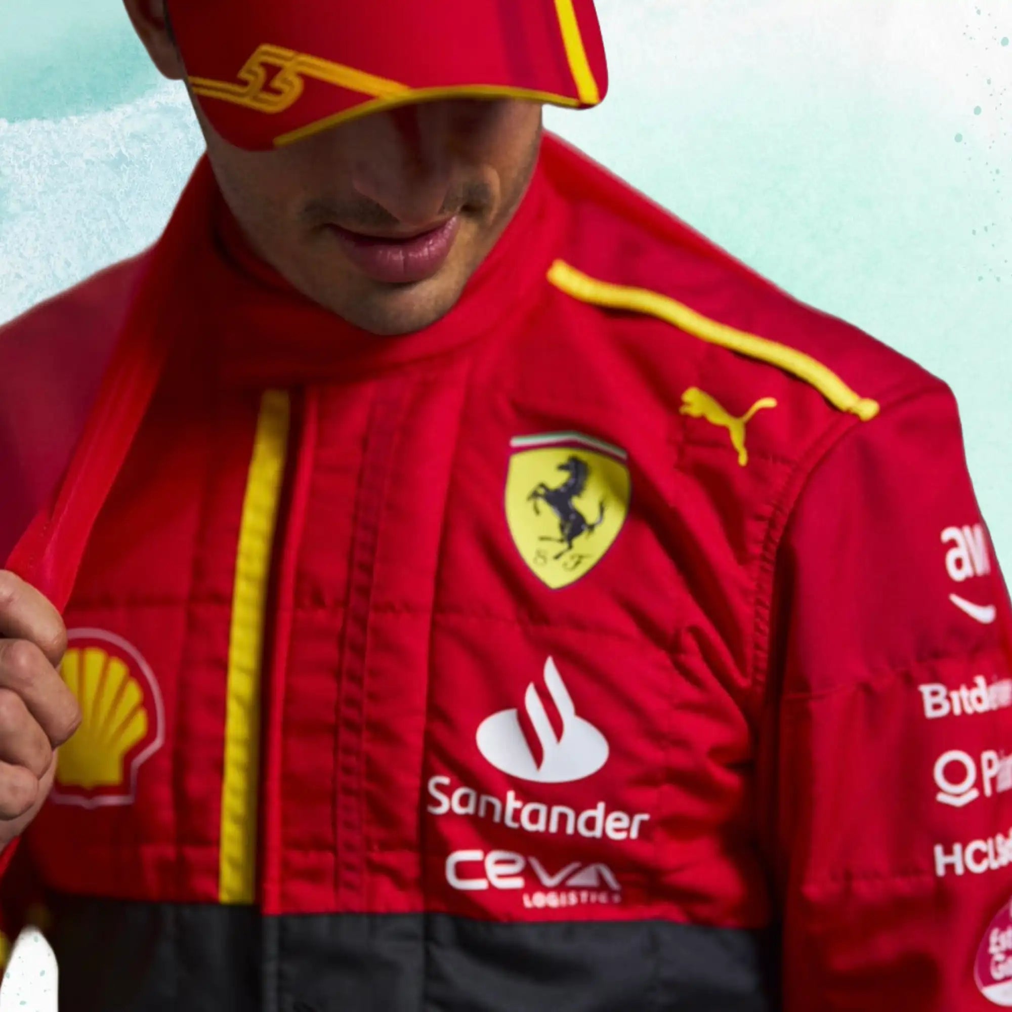 2023 Spain Carlos Sainz Jr Special Grand Prix Scuderia Ferrari F1 Replica Racing Suit - view 2