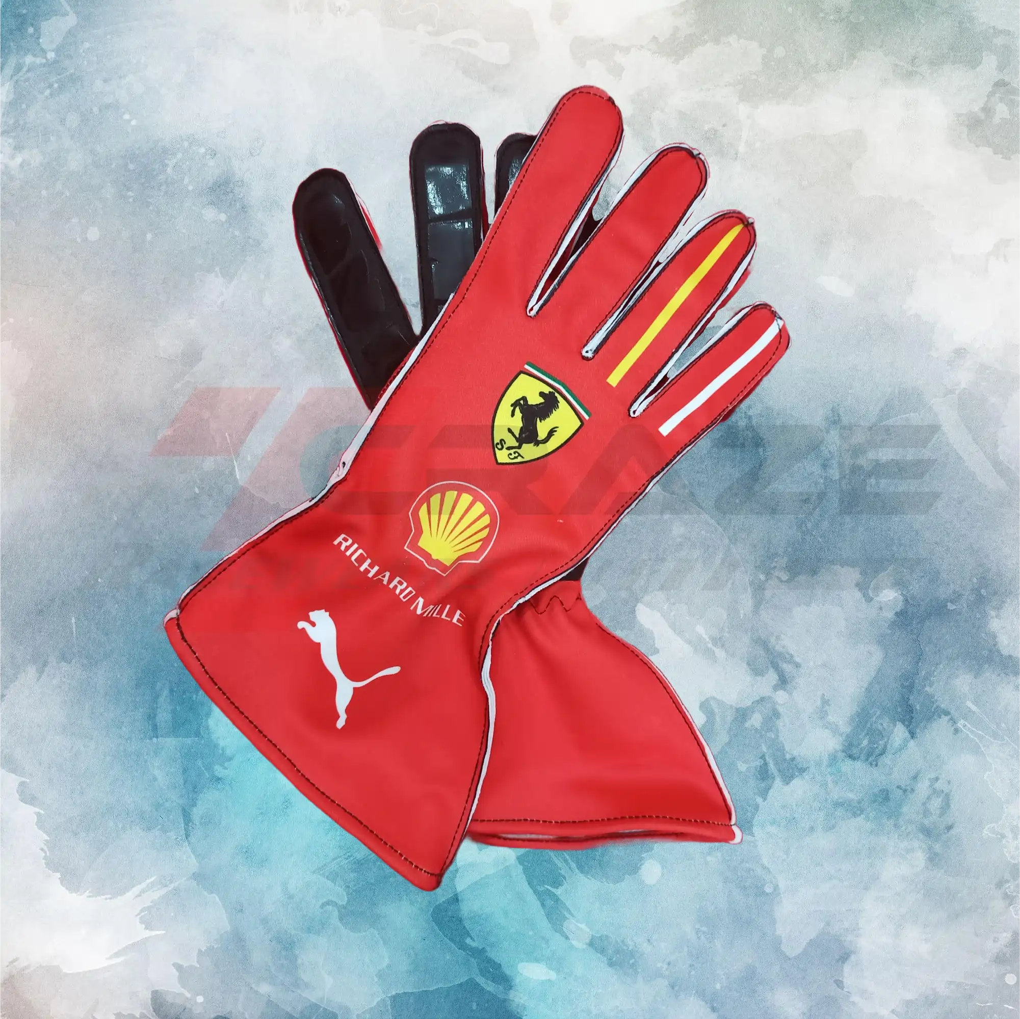 2024 Charles Leclerc F1 Team Gloves / Ferrari F1 Replica Race Gloves - view 1