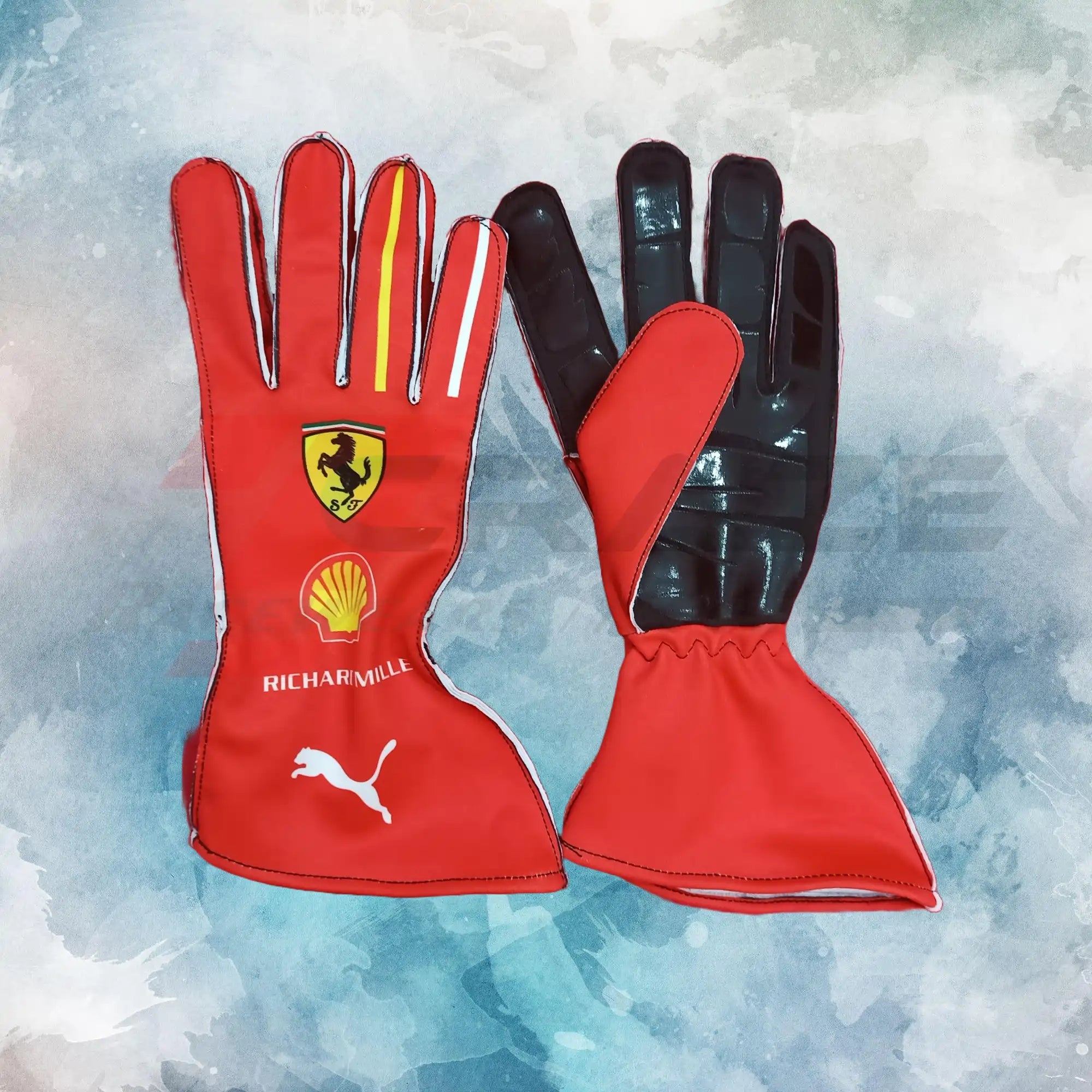 2024 Charles Leclerc F1 Team Gloves / Ferrari F1 Replica Race Gloves - view 2
