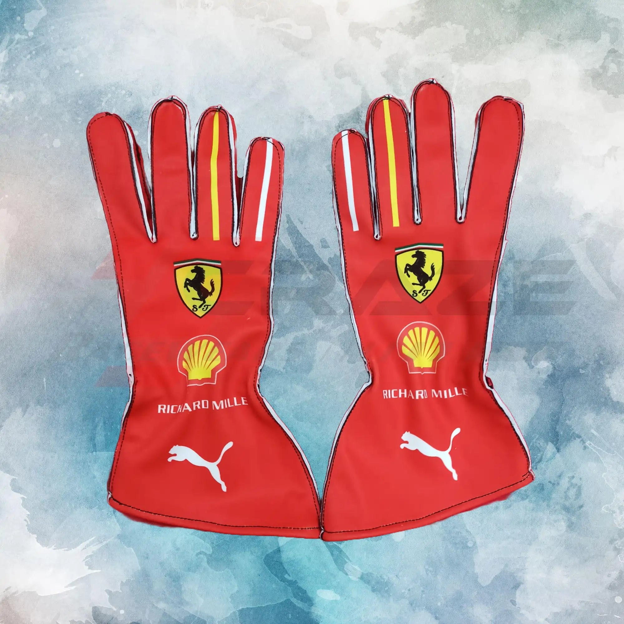 2024 Charles Leclerc F1 Team Gloves / Ferrari F1 Replica Race Gloves - view 3