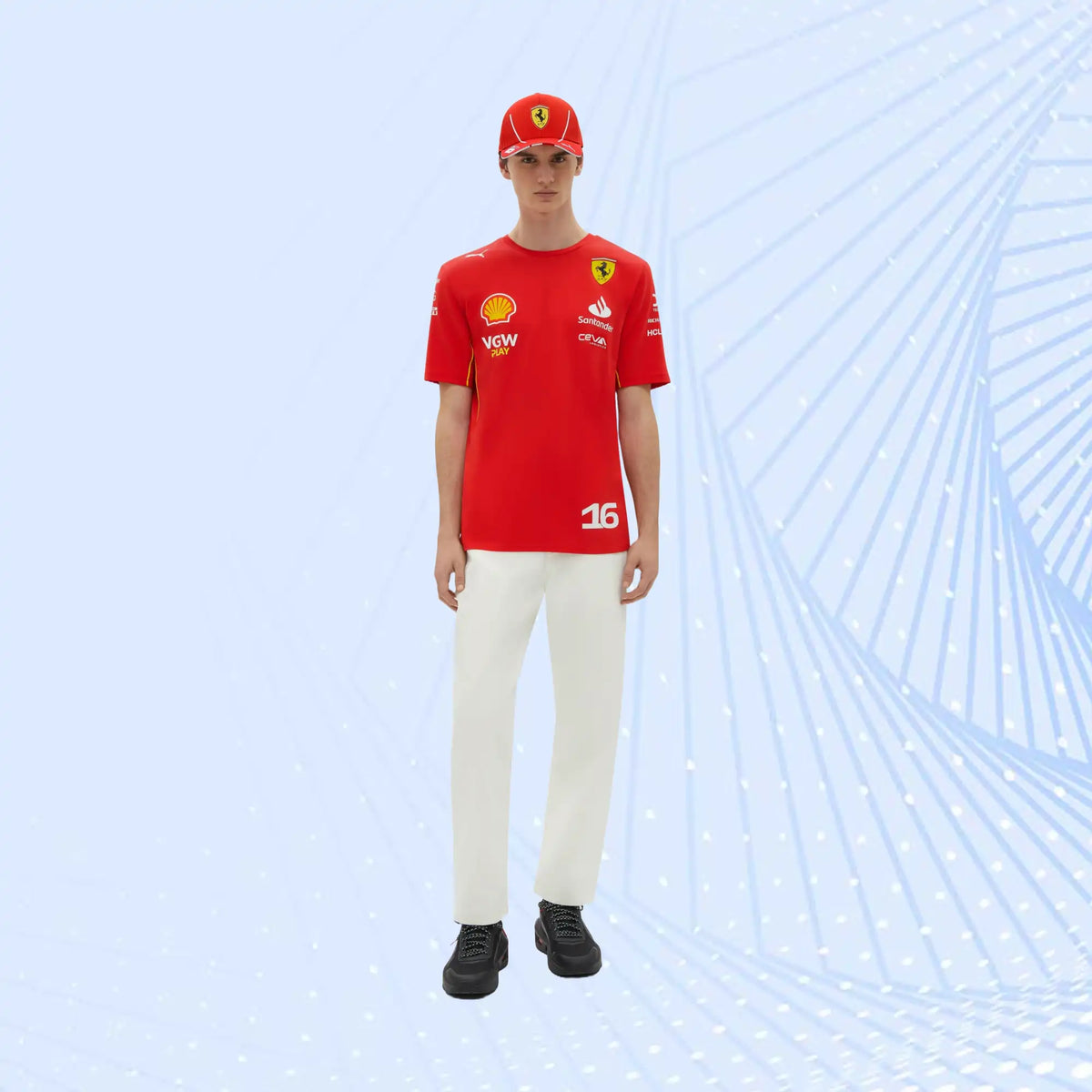 2024 Charles Leclerc Scuderia Ferrari Team Replica T-shirt - view 1