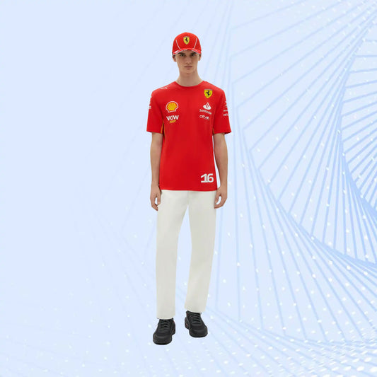 2024 Charles Leclerc Scuderia Ferrari Team Replica T-shirt - view 1