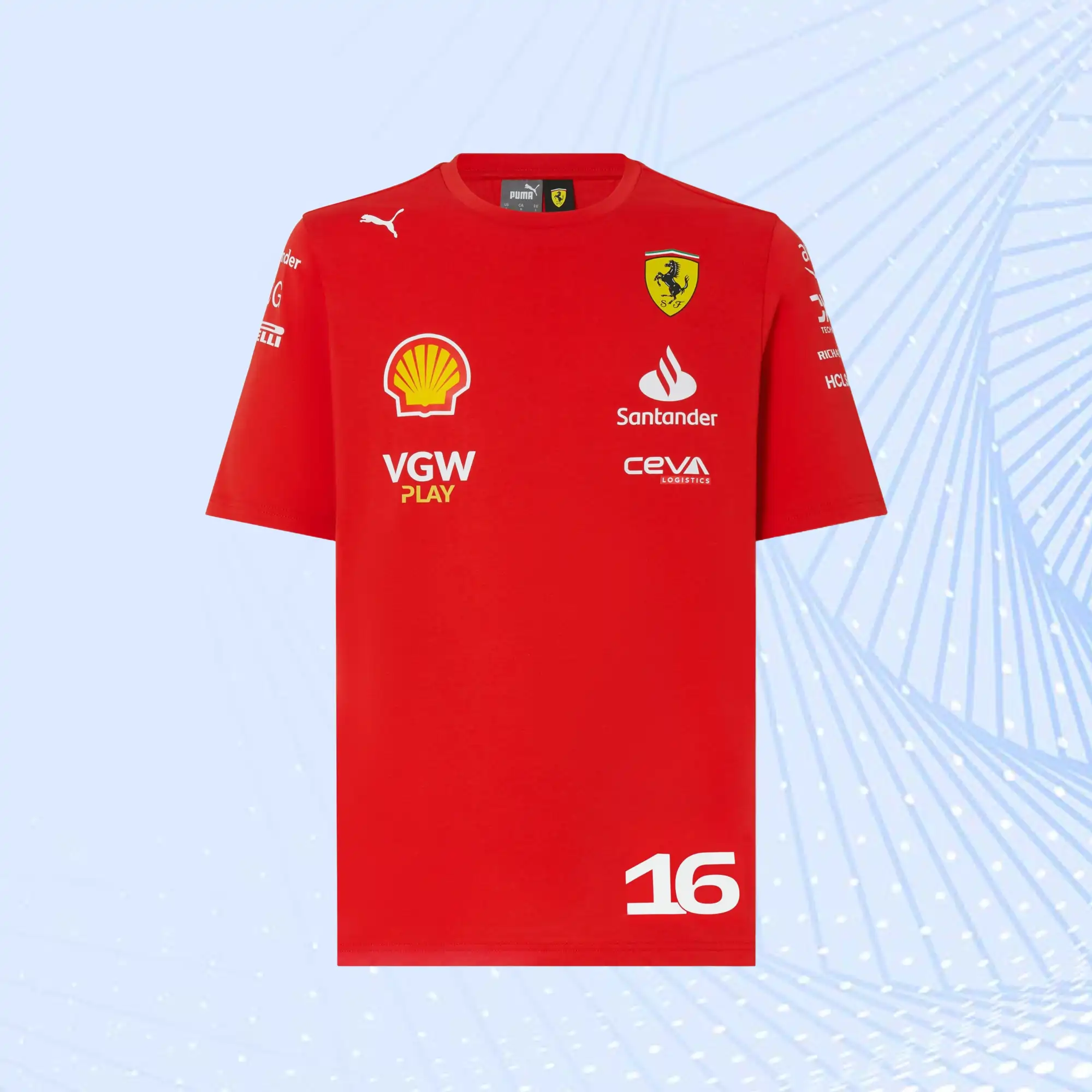 2024 Charles Leclerc Scuderia Ferrari Team Replica T-shirt - view 4