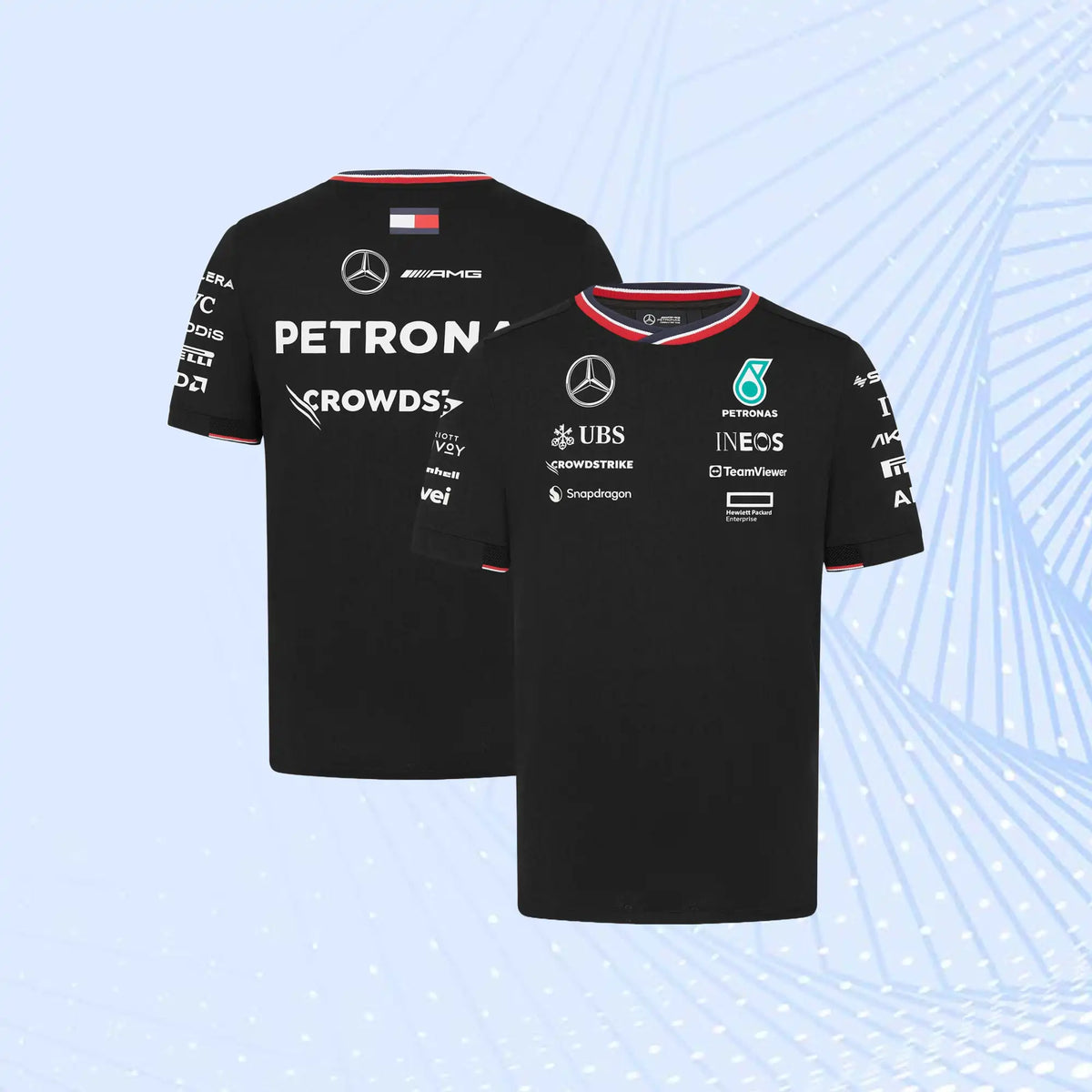 2024 Mercedes AMG Petronas F1 Team Driver T-Shirt- Black - view 1