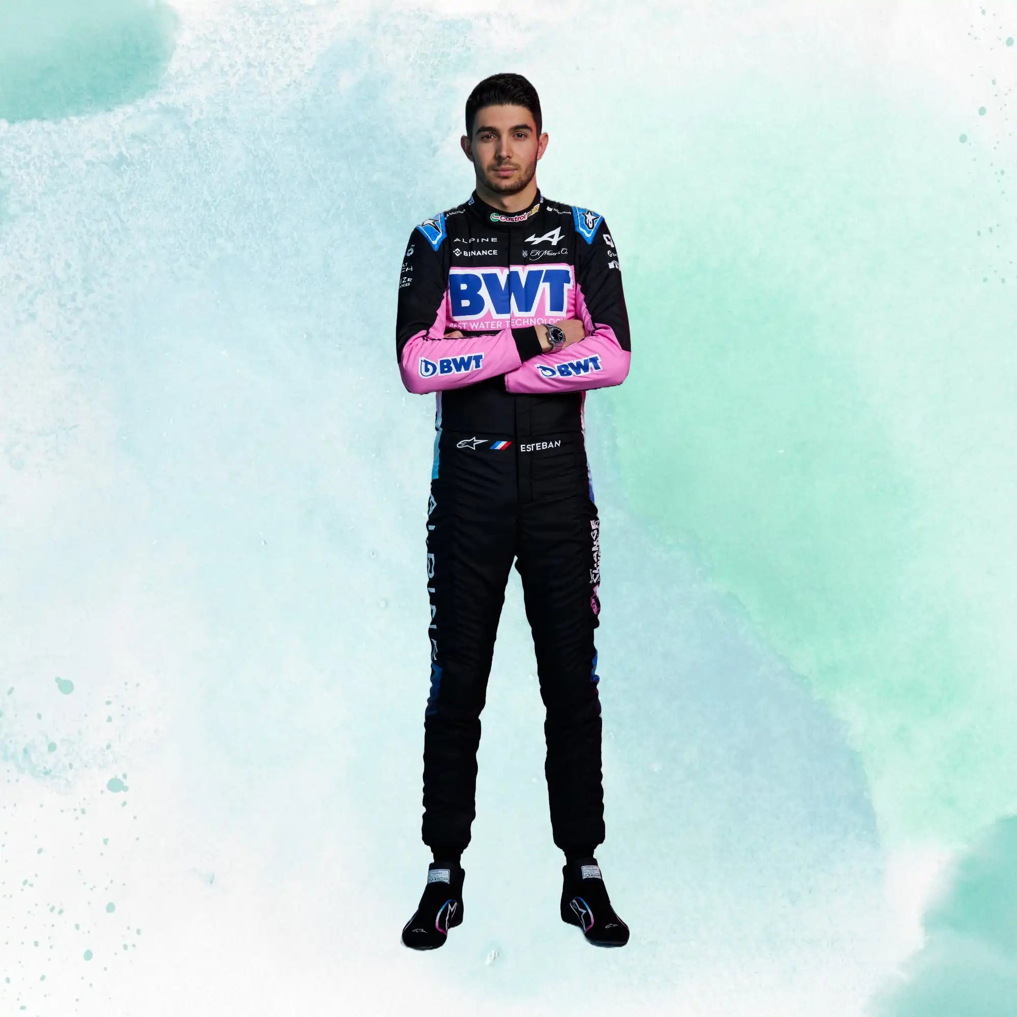 2024 New Esteban Ocon BWT Team Alpine Replica Racing Suit F1 Team - view 1