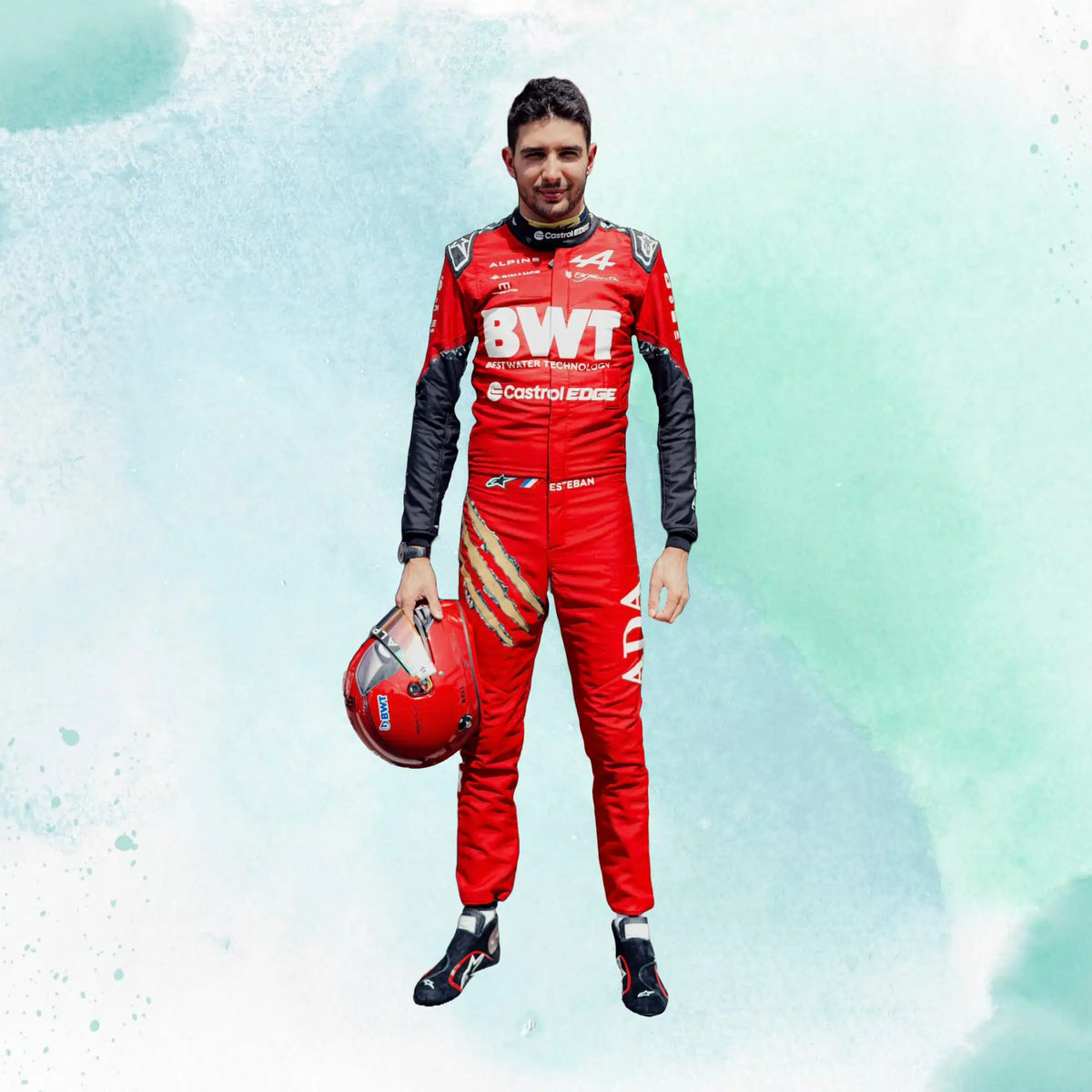 2024 New Esteban Ocon BWT Team Alpine X Deadpool & Wolverine BelgianGP Replica Racing Suit F1 Team - view 1