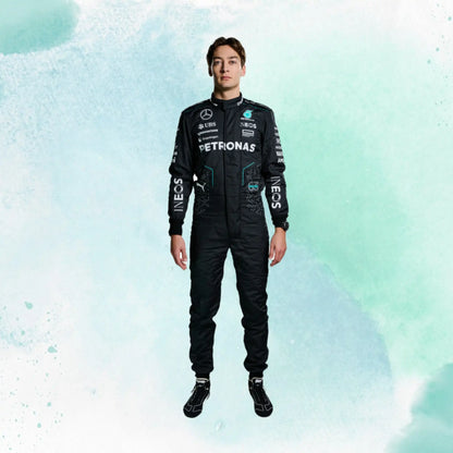 2024 New George Russell Mercedes AMG F1 Replica Racing Suit - view 1