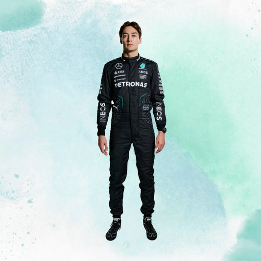 2024 New George Russell Mercedes AMG F1 Replica Racing Suit - view 1