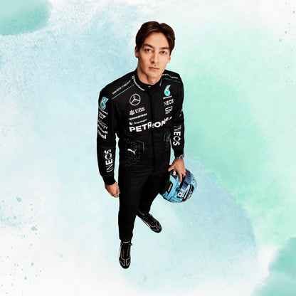 2024 New George Russell Mercedes AMG F1 Replica Racing Suit - view 2