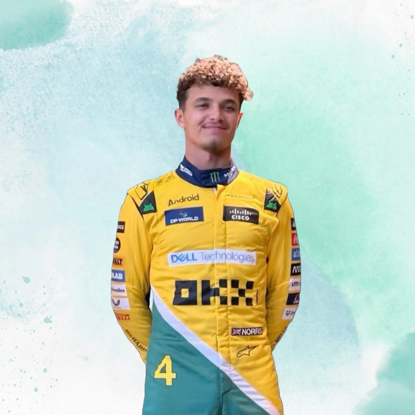 2024 New Lando Norris McLaren Monaco GP F1 Team Replica Racing Suit - view 1