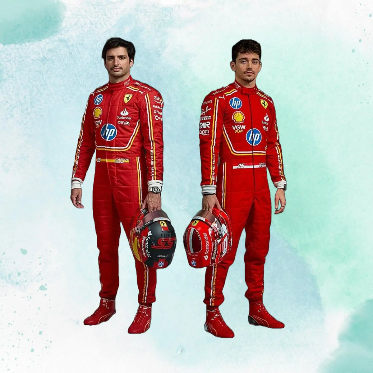 2024 Scuderia Ferrari HP Monaco GP F1 Team Replica Racing Suit - view 1