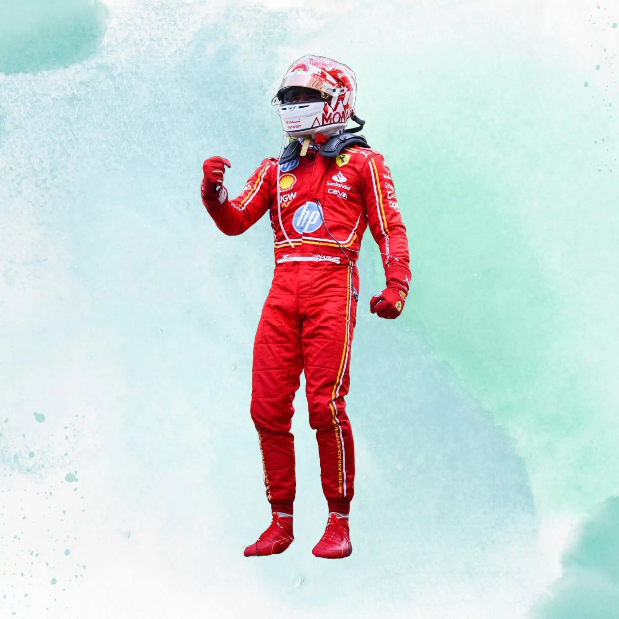 2024 Scuderia Ferrari HP Monaco GP F1 Team Replica Racing Suit - view 10