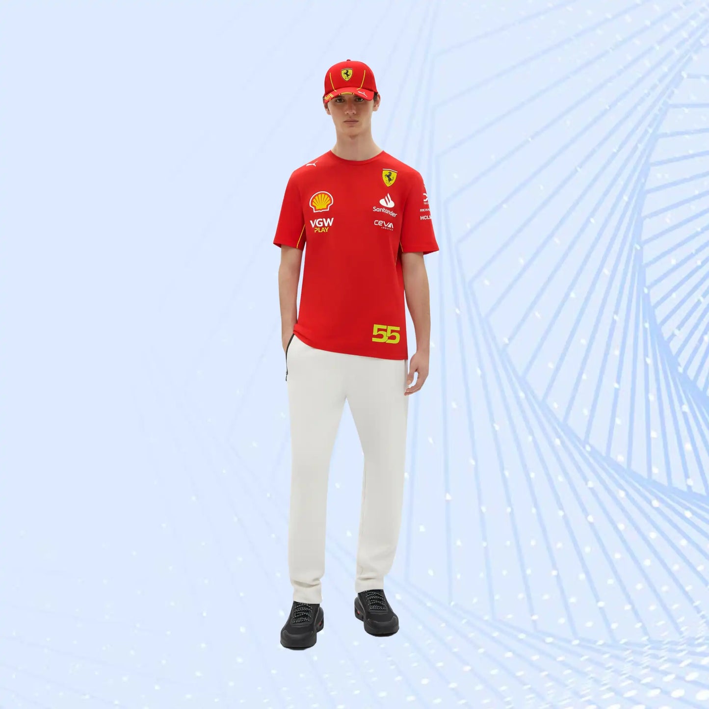 2024 Scuderia Ferrari Team Replica Carlos Sainz T-shirt - view 1
