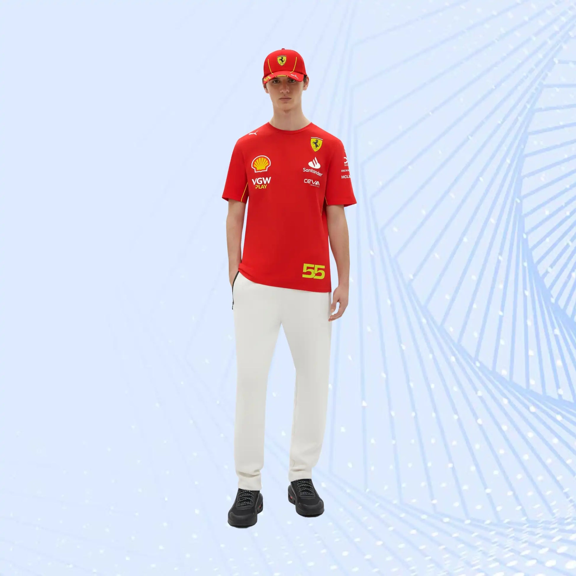2024 Scuderia Ferrari Team Replica Carlos Sainz T-shirt - view 1