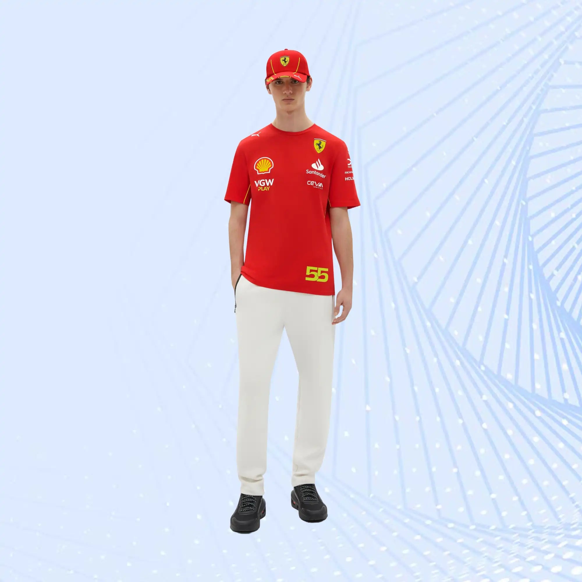 2024 Scuderia Ferrari Team Replica Carlos Sainz T-shirt - view 1
