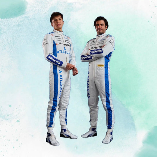 2025 Carlos Sainz & Alexander Albon F1 Team Williams Racing Replica Racing Suit - view 1