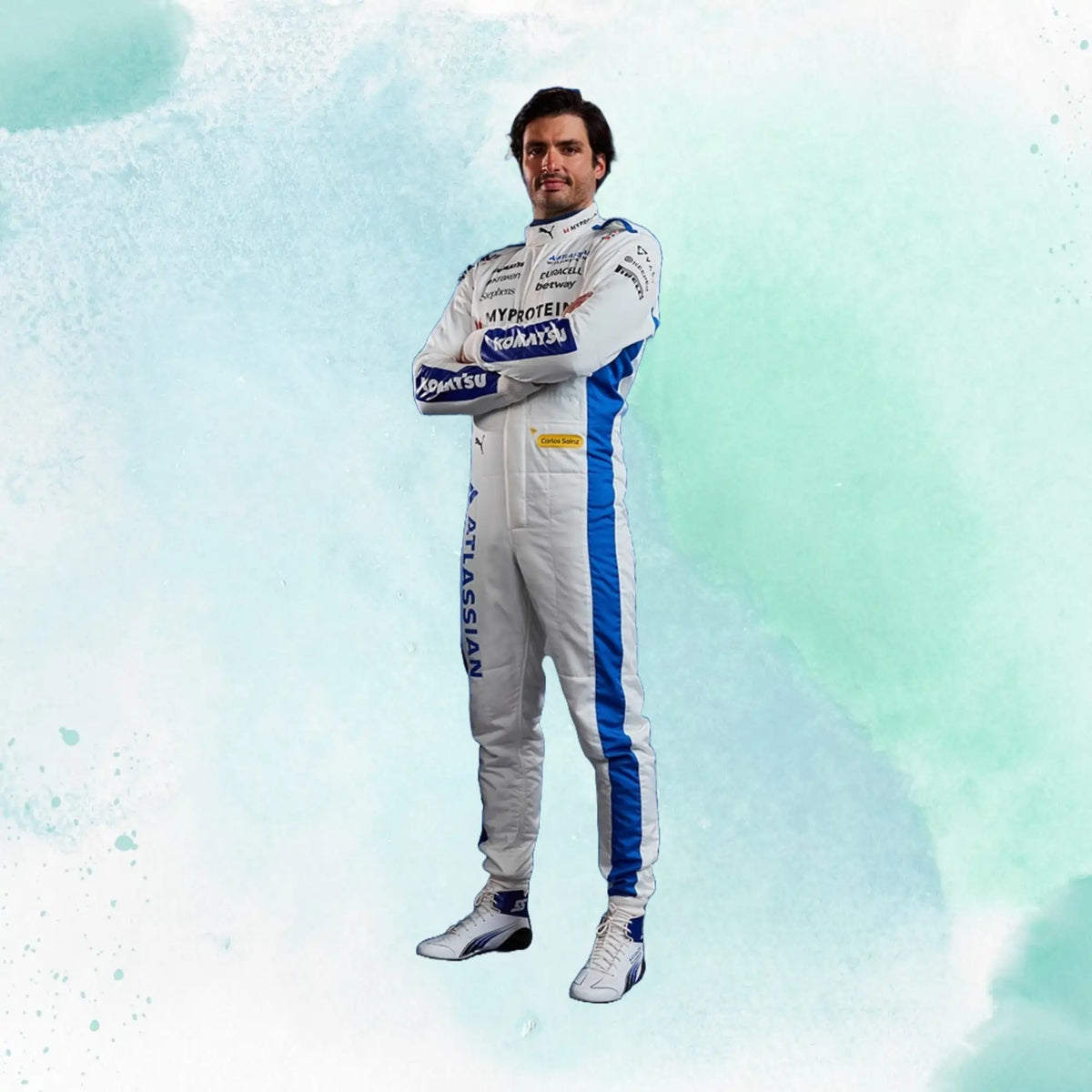 2025 Carlos Sainz & Alexander Albon F1 Team Williams Racing Replica Racing Suit - view 2