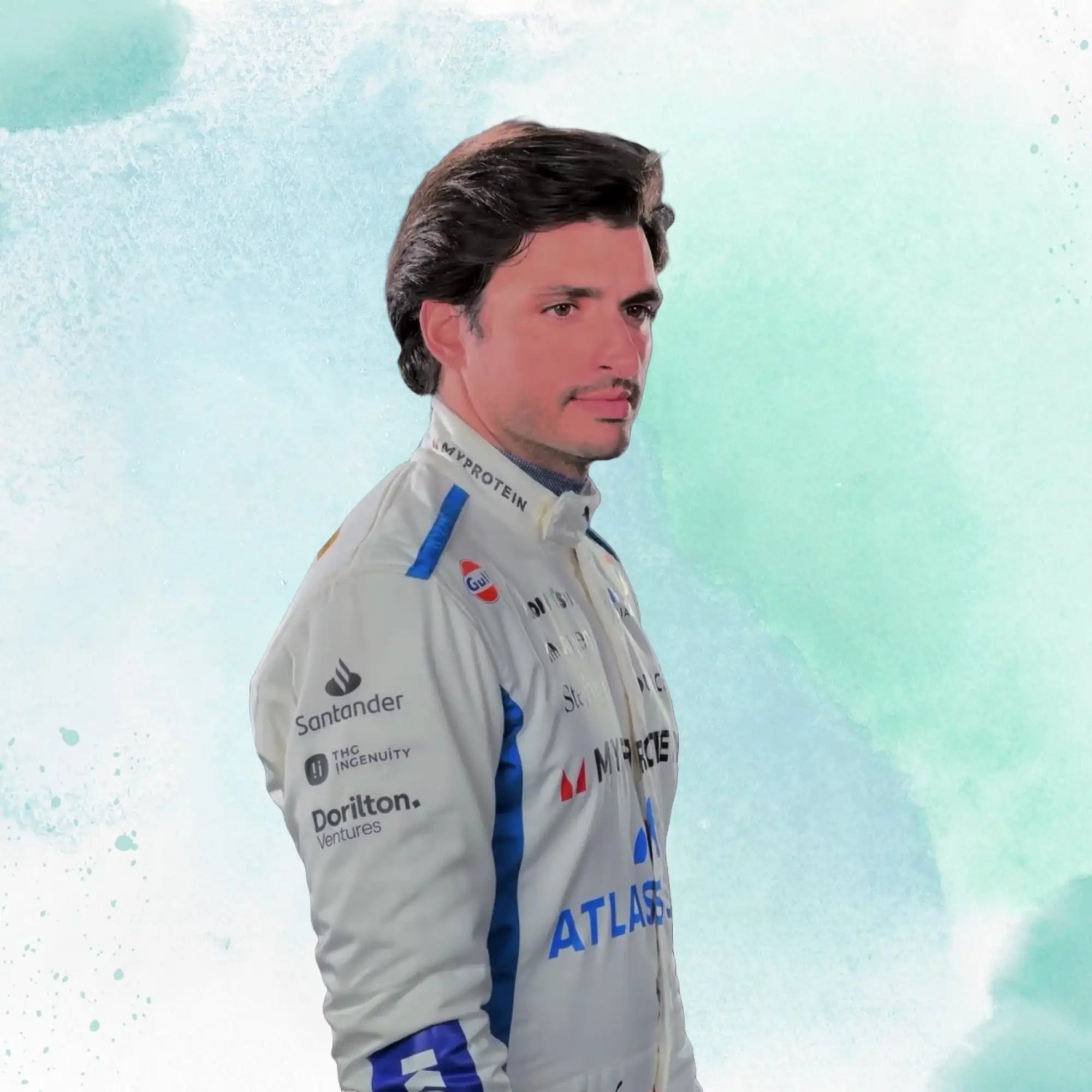 2025 Carlos Sainz & Alexander Albon F1 Team Williams Racing Replica Racing Suit - view 9