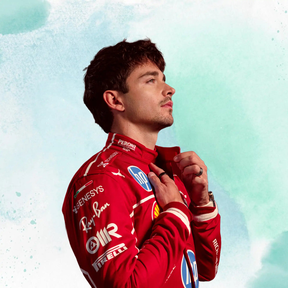 2025 Charles Leclerc Scuderia Ferrari HP F1 Team Replica Racing Suit - view 4