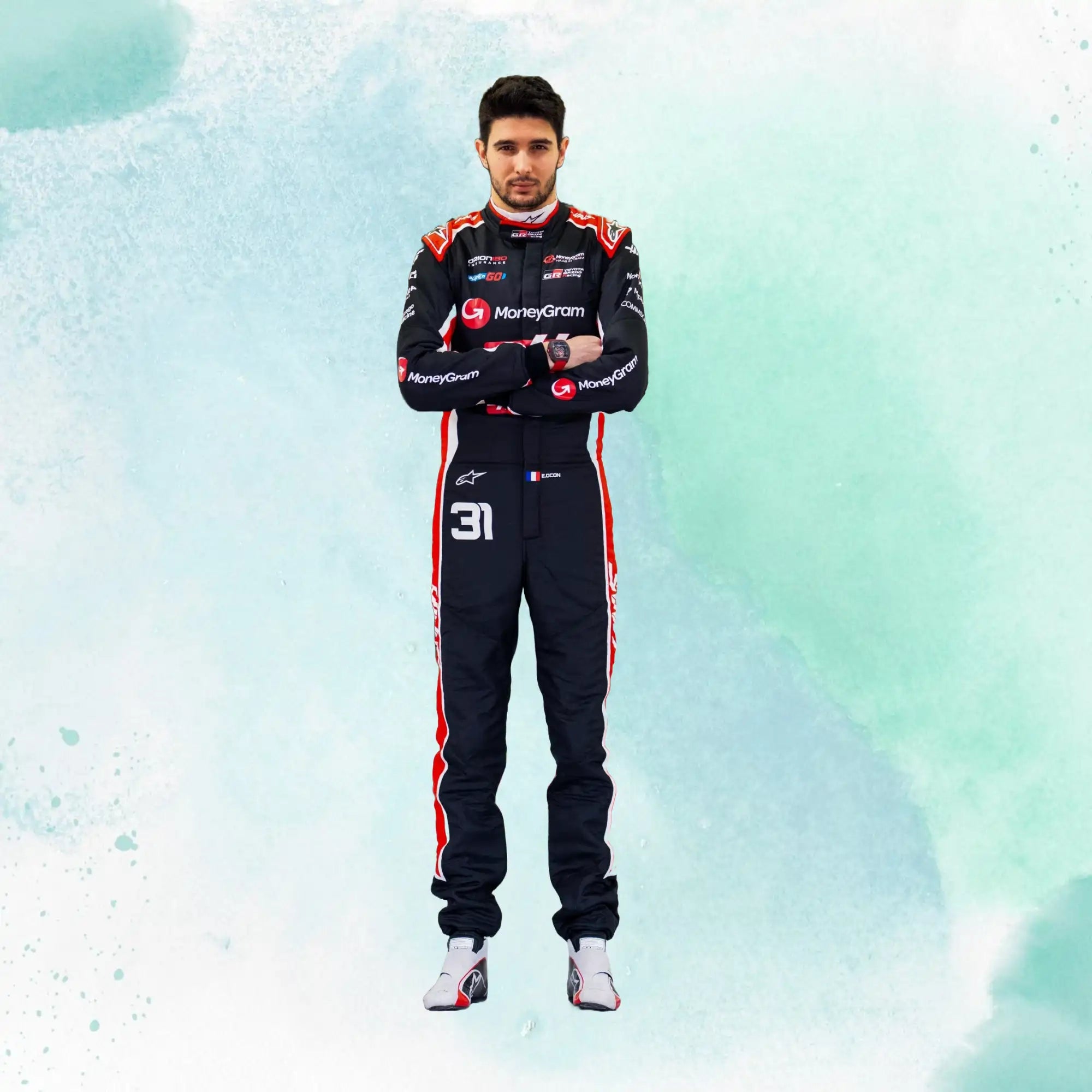 2025 Esteban Ocon Haas F1 Team Replica Racing Suit - view 1