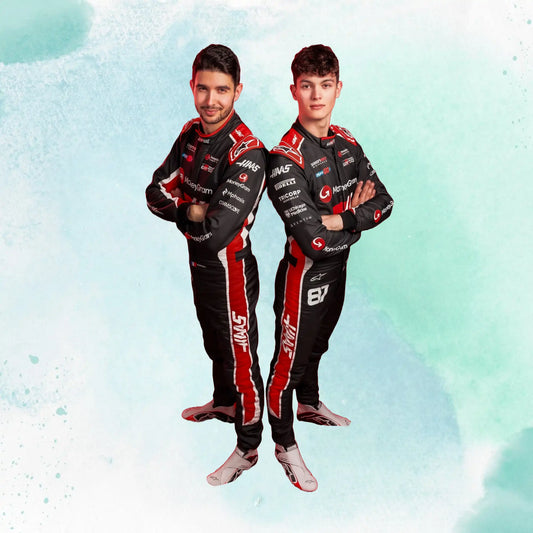 2025 Esteban Ocon & Oliver Bearman MoneyGram Haas F1 Team Replica Racing Suit - view 2