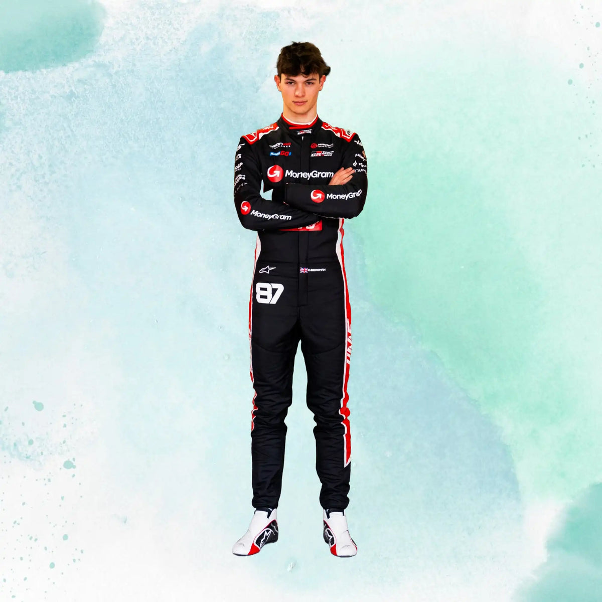 2025 Esteban Ocon & Oliver Bearman MoneyGram Haas F1 Team Replica Racing Suit - view 4
