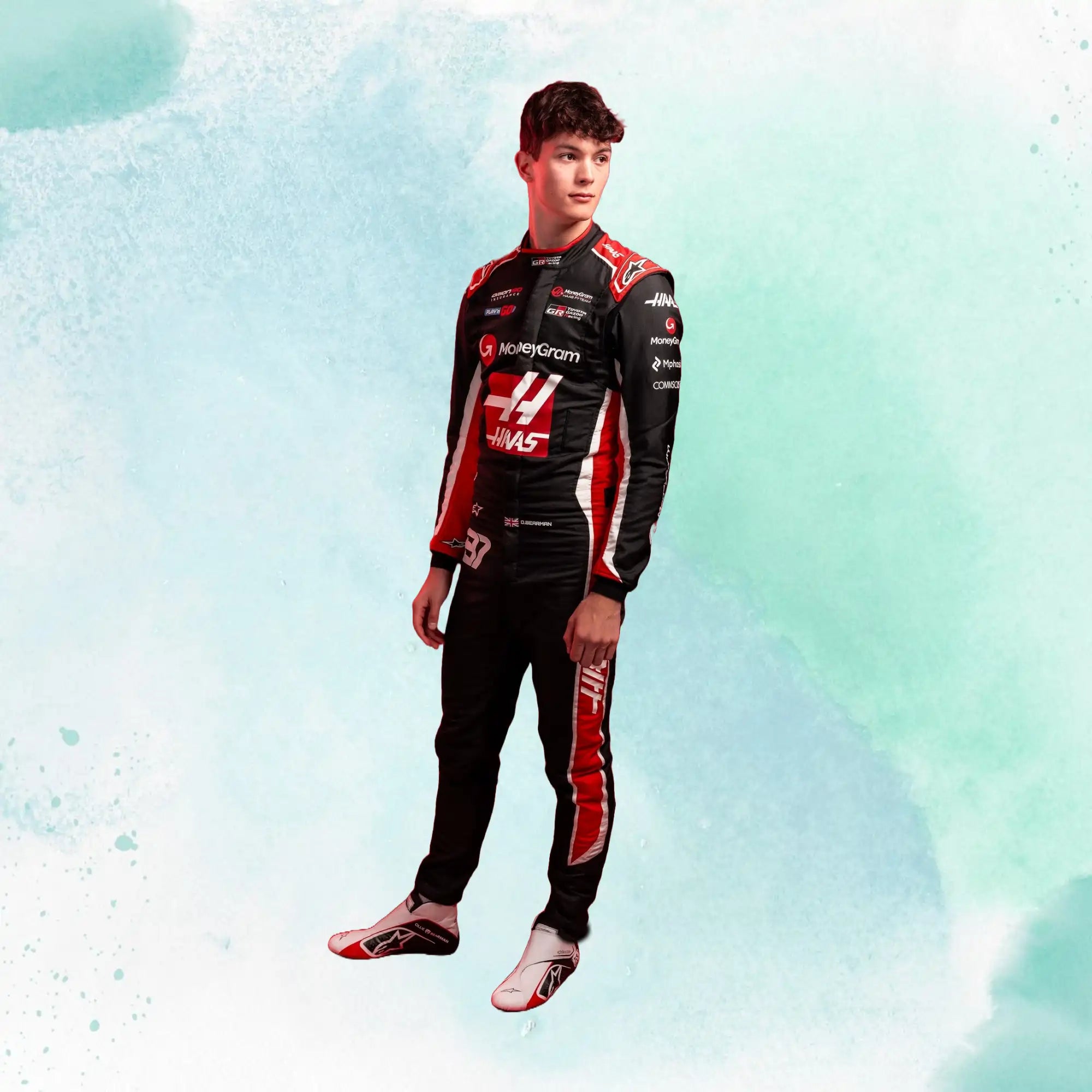 2025 Esteban Ocon & Oliver Bearman MoneyGram Haas F1 Team Replica Racing Suit - view 8