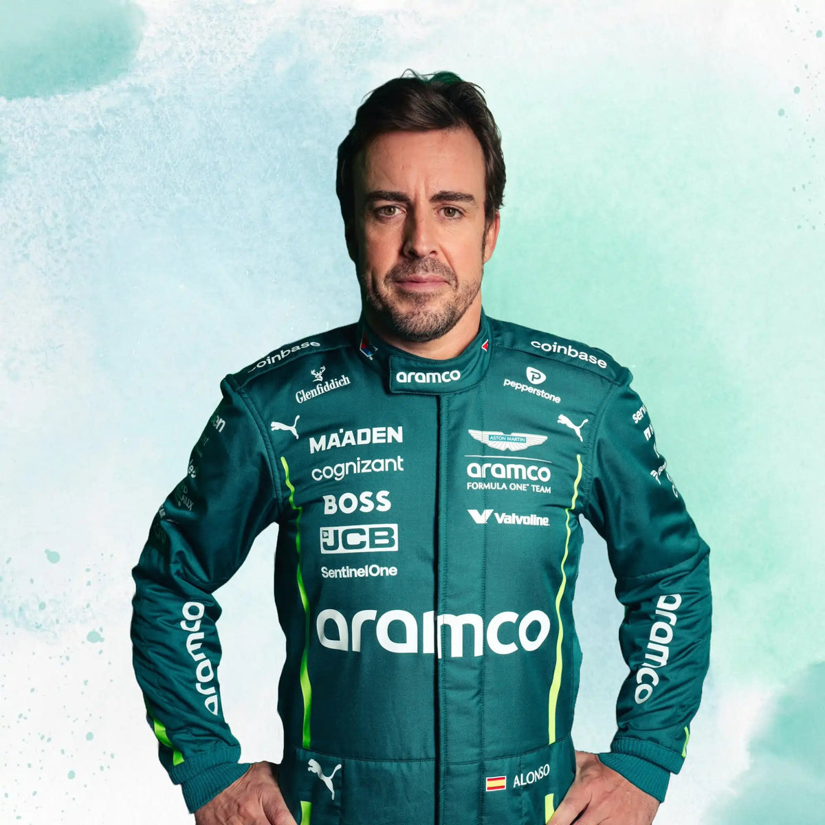 2025 Fernando Alonso Aston Martin F1 Team Replica Racing Suit - view 2