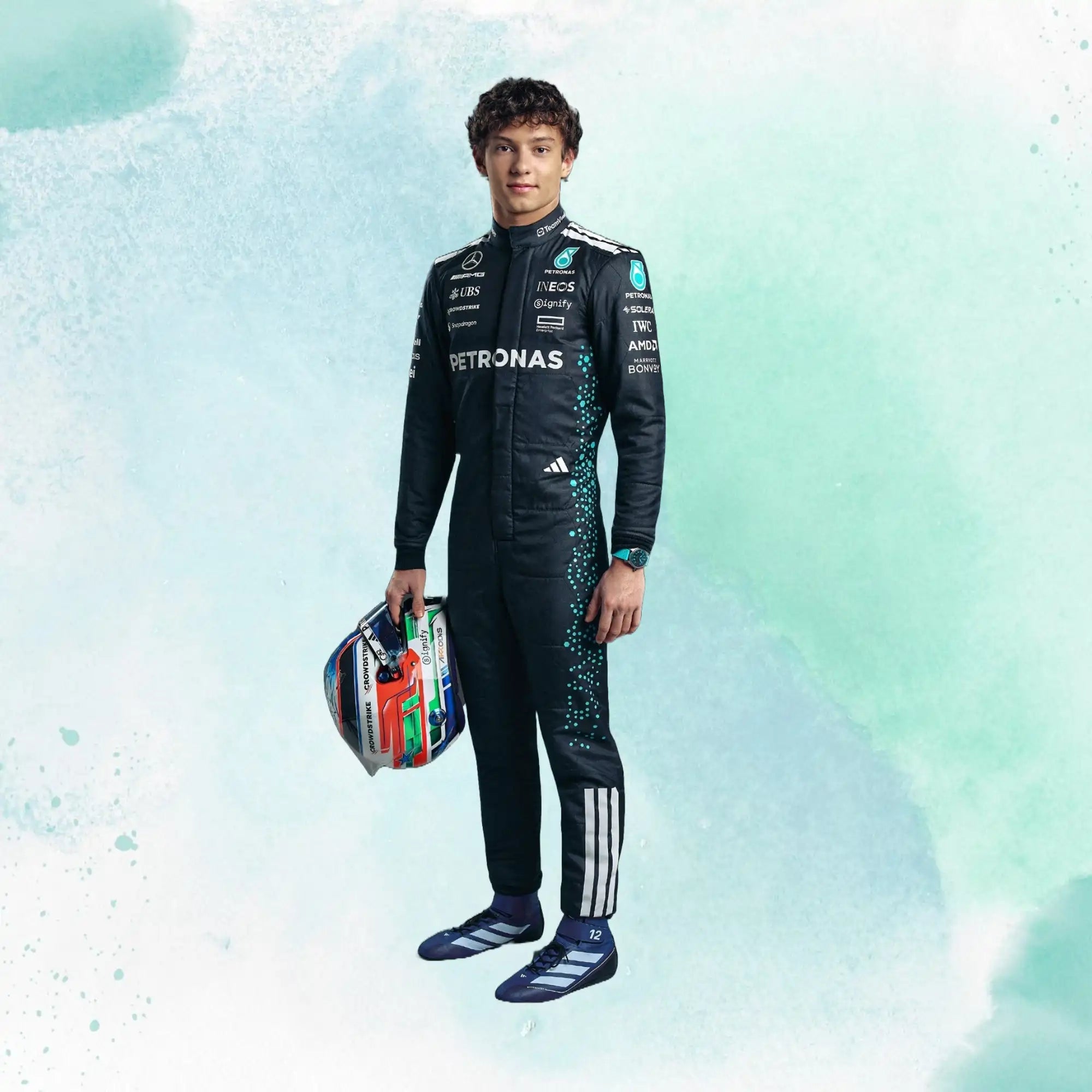 2025 George Russell & Andrea Kimi Antonelli Mercedes AMG F1 Replica Racing Suit - view 5