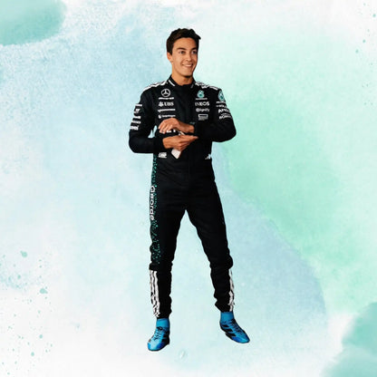 2025 George Russell & Andrea Kimi Antonelli Mercedes AMG F1 Replica Racing Suit - view 6