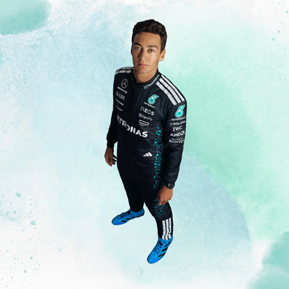 2025 George Russell & Andrea Kimi Antonelli Mercedes AMG F1 Replica Racing Suit - view 8