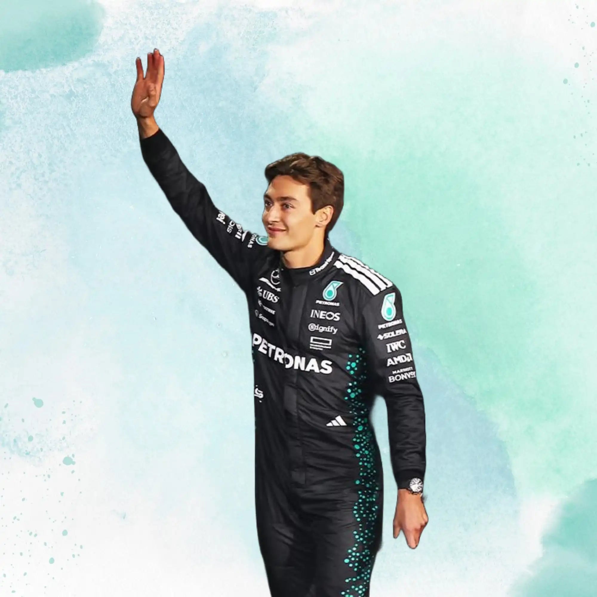 2025 George Russell & Andrea Kimi Antonelli Mercedes AMG F1 Replica Racing Suit - view 10