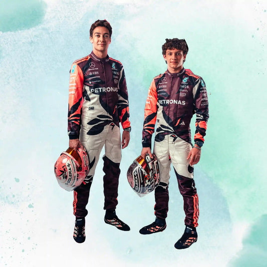 2025 George Russell & Andrea Kimi Antonelli Miami GP Mercedes AMG F1 Replica Racing Suit - view 2