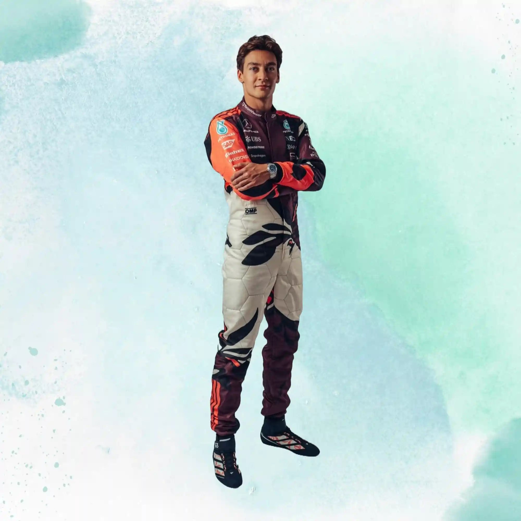 2025 George Russell & Andrea Kimi Antonelli Miami GP Mercedes AMG F1 Replica Racing Suit - view 5