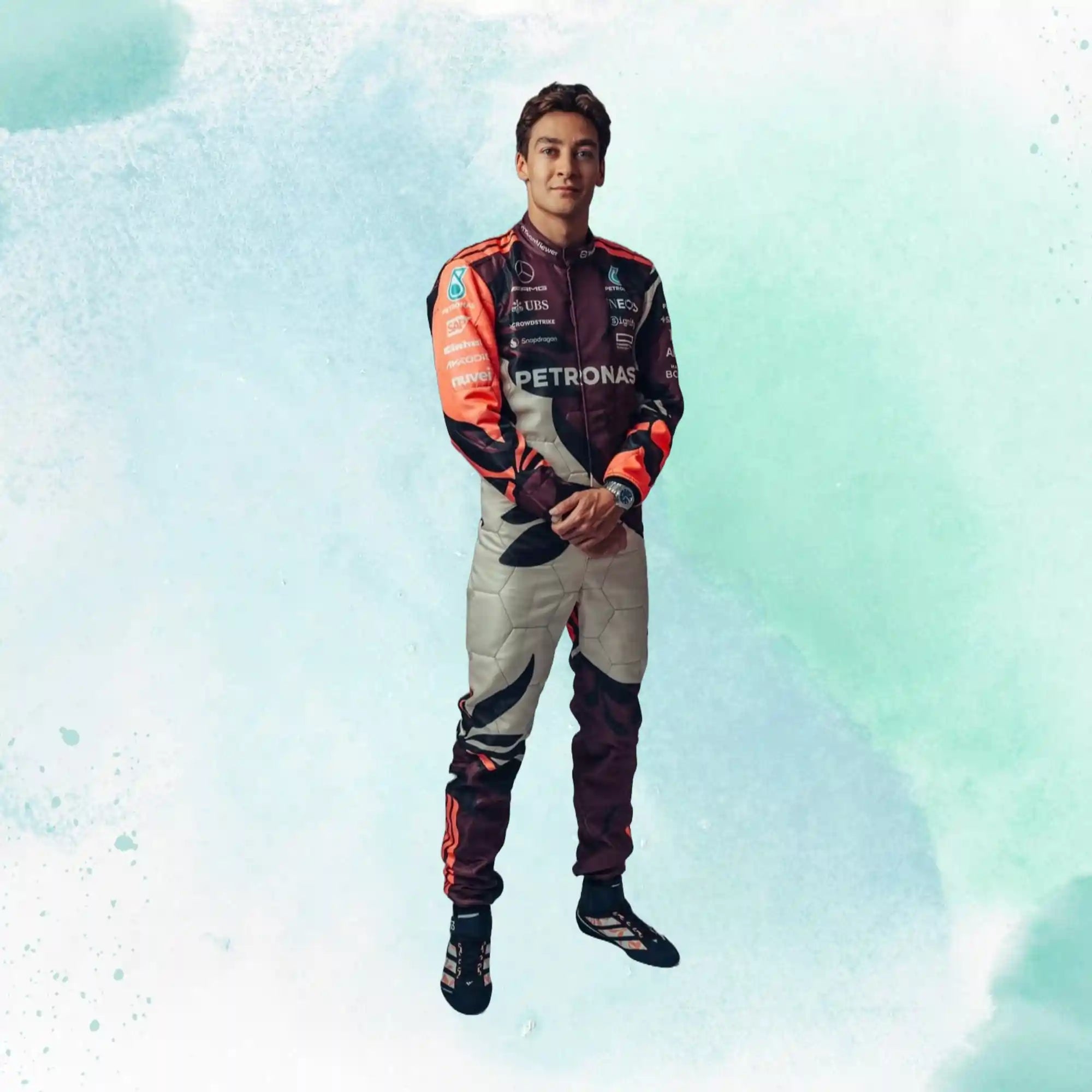 2025 George Russell & Andrea Kimi Antonelli Miami GP Mercedes AMG F1 Replica Racing Suit - view 7