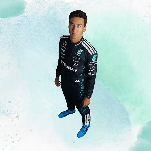 2025 George Russell Mercedes AMG F1 Replica Racing Suit - view 2