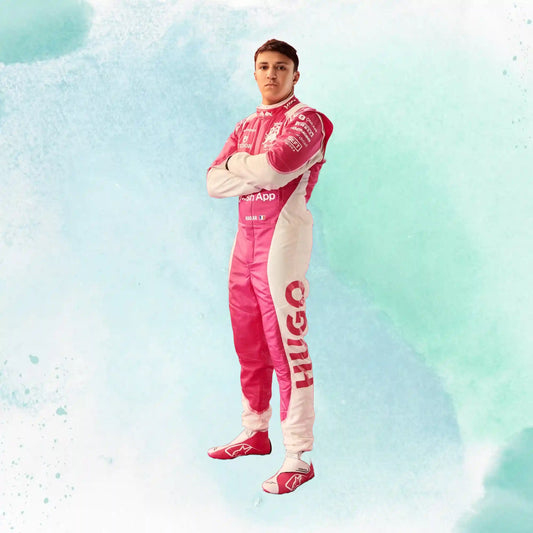 2025 Isack Hadjar Miami GP Visa Cash App RB Formula One Team Replica Racing Suit - view 1