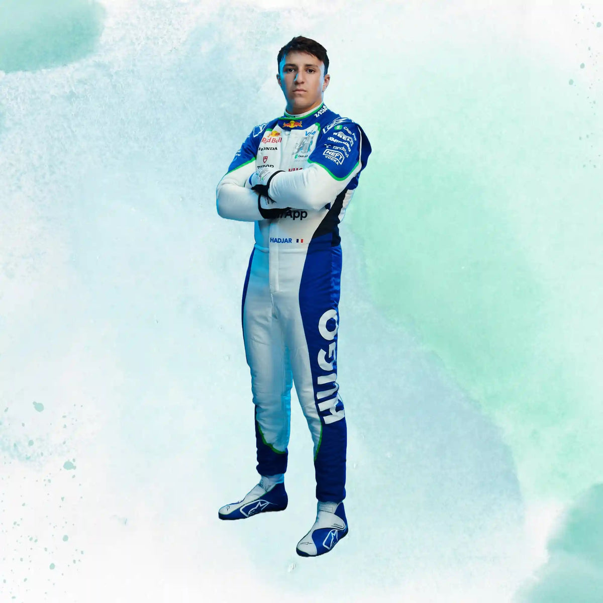 2025 Isack Hadjar Visa Cash App RB Formula One Team Replica Racing Suit - view 1