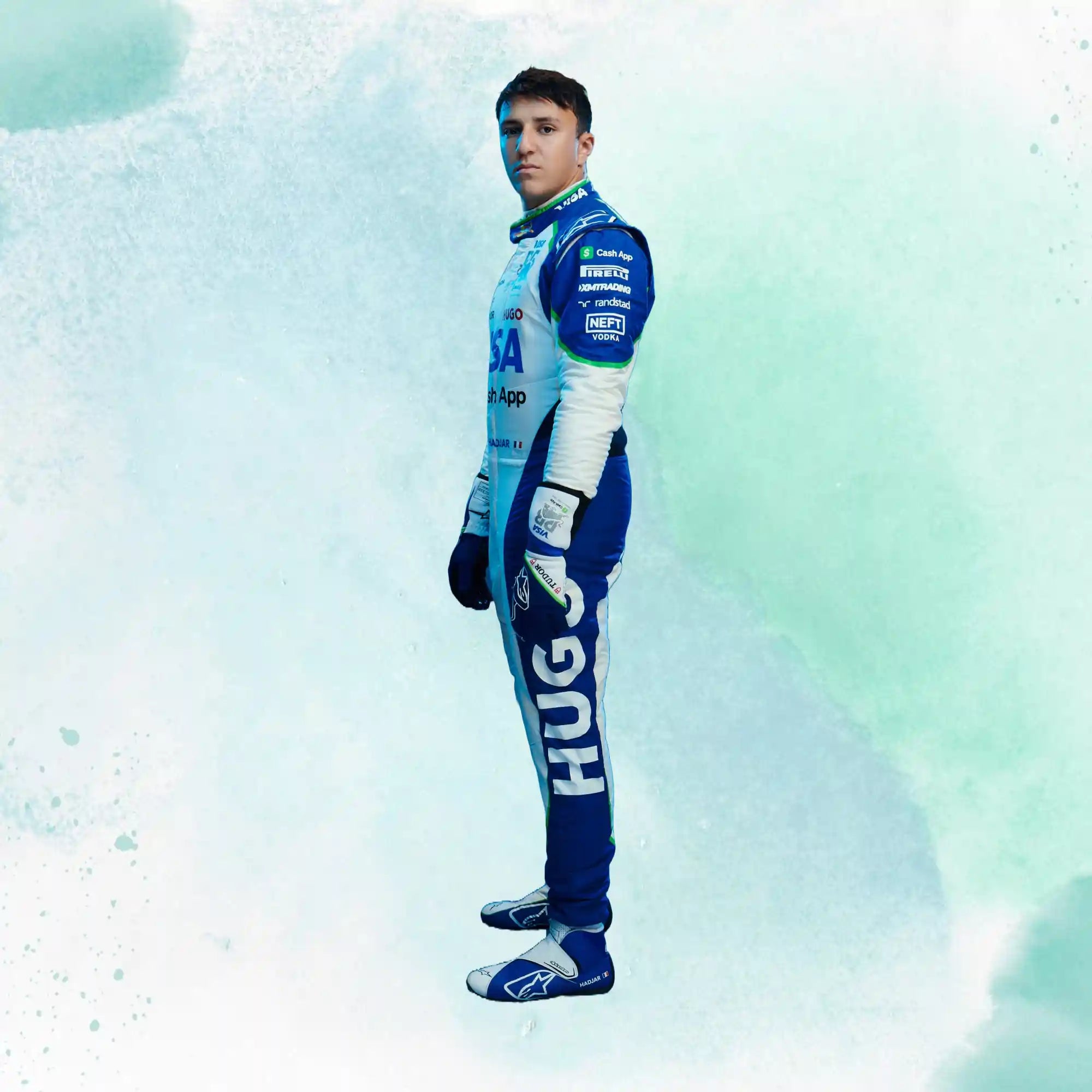 2025 Isack Hadjar Visa Cash App RB Formula One Team Replica Racing Suit - view 3