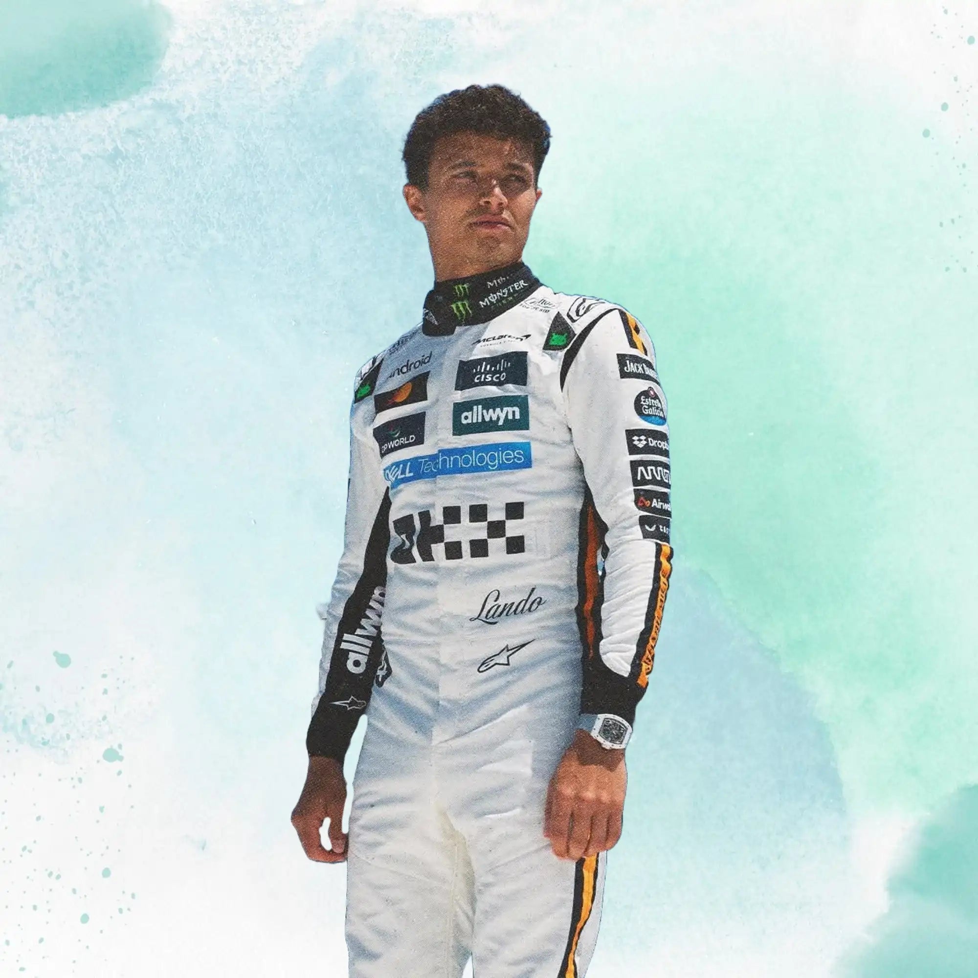 2025 Lando Norris Monaco Grand Prix McLaren F1 Team Replica Racing Suit - view 1