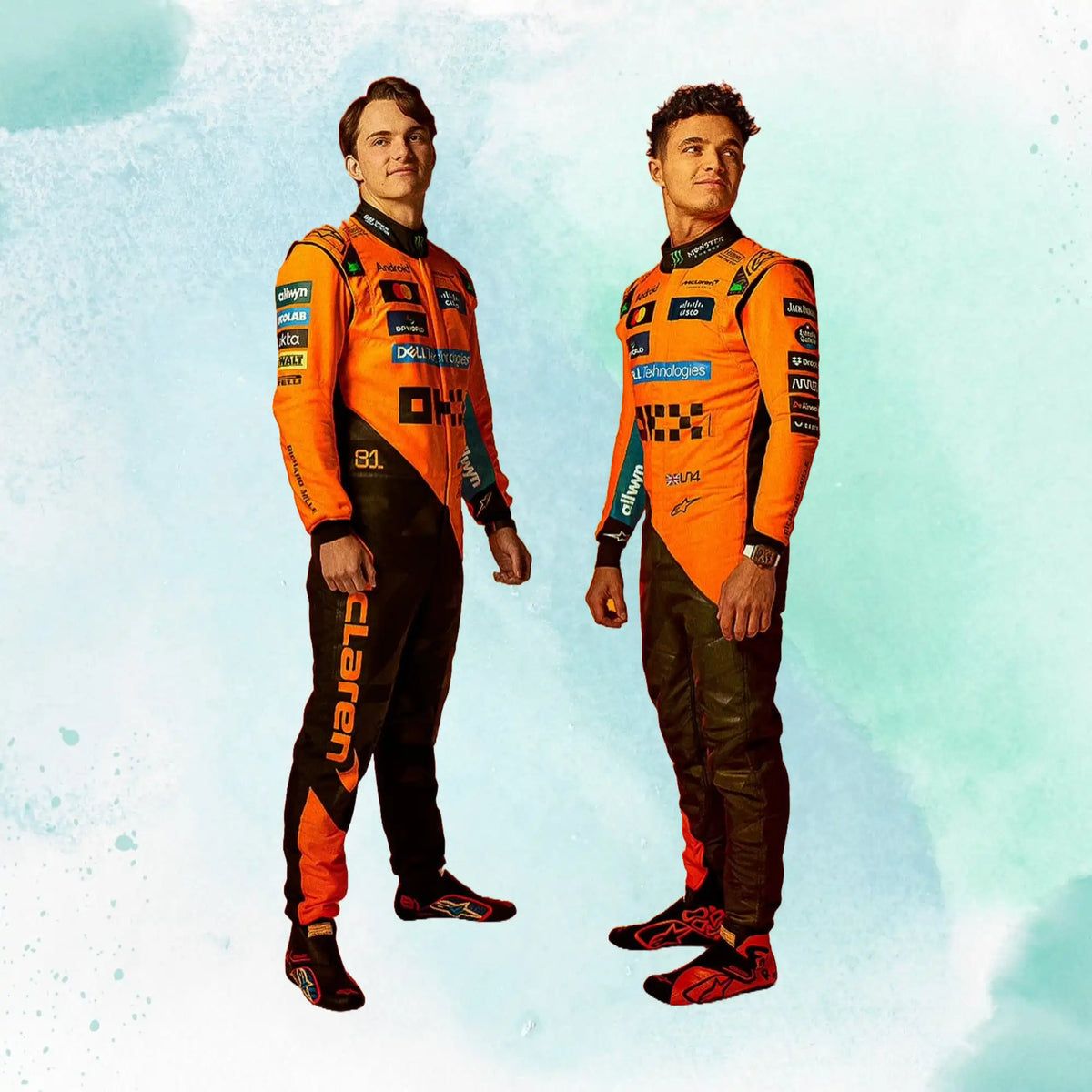2025 Lando Norris & Oscar Piastri McLaren F1 Team Replica Racing Suit - view 1