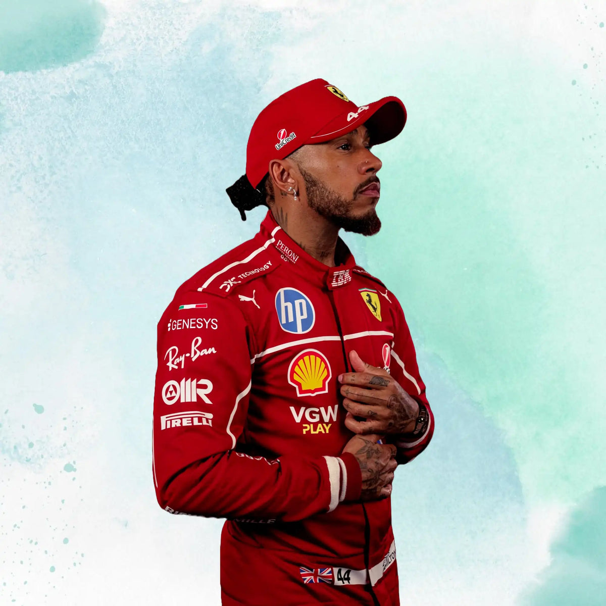 2025 Lewis Hamilton Scuderia Ferrari HP F1 Team Replica Racing Suit - view 3