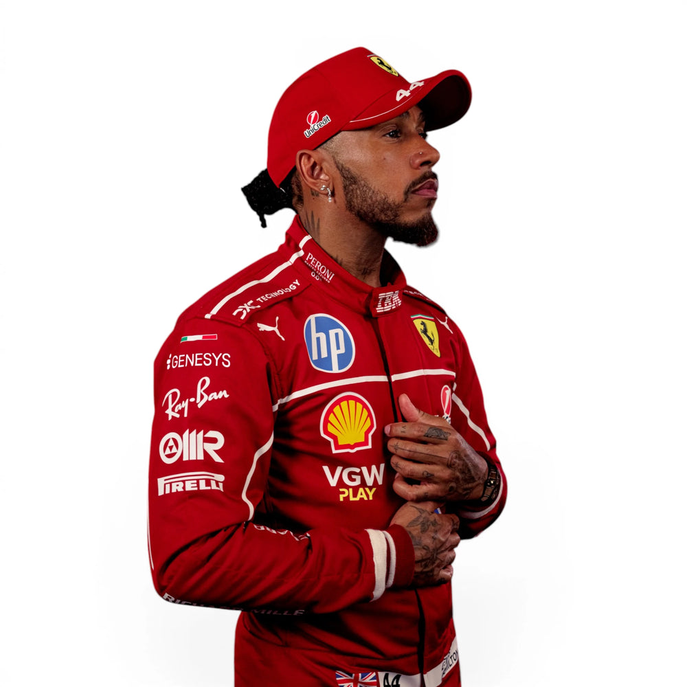 Lewis Hamilton 2025 F1 Race Suit — Ferrari Livery Replica | Speed Racewear