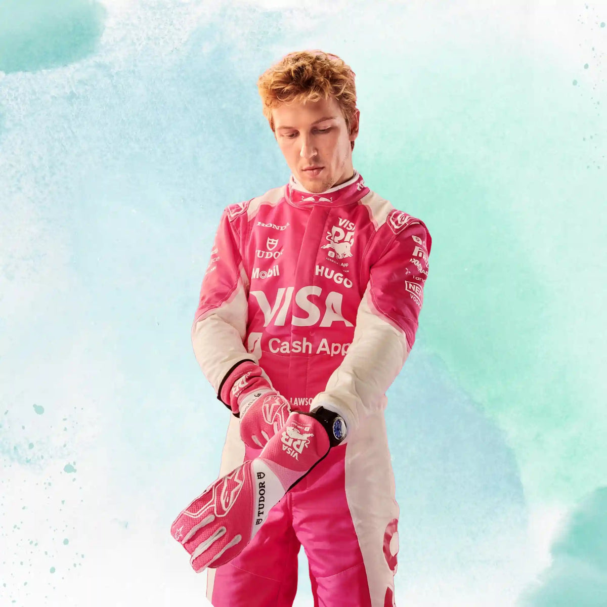 2025 Liam Lawson Miami GP Visa Cash App RB Formula One Team Replica Racing Suit - view 1