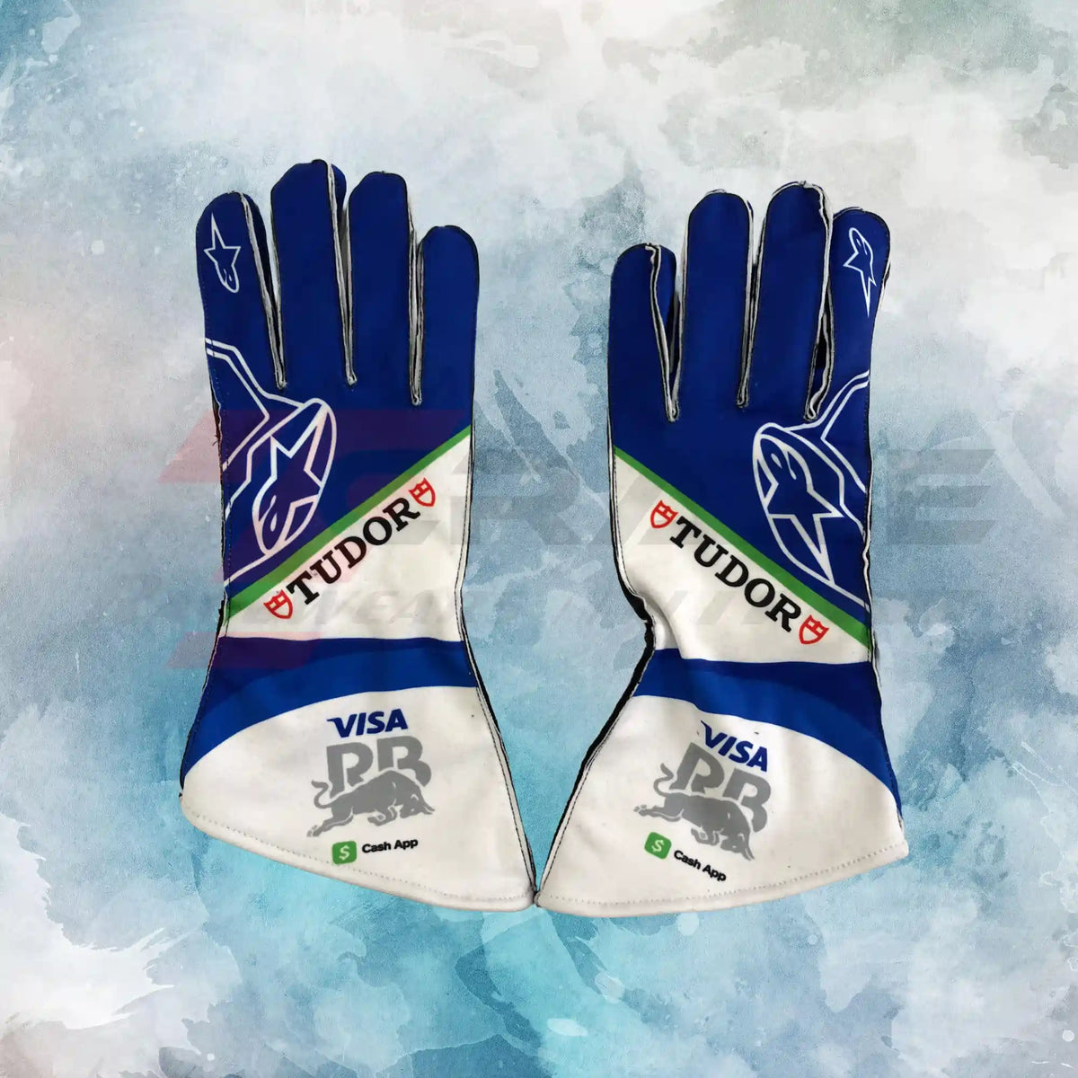 2025 Racing Bulls Visa RB F1 Gloves / New Racing Bulls Visa Cash App RB Replica Race Gloves - view 2