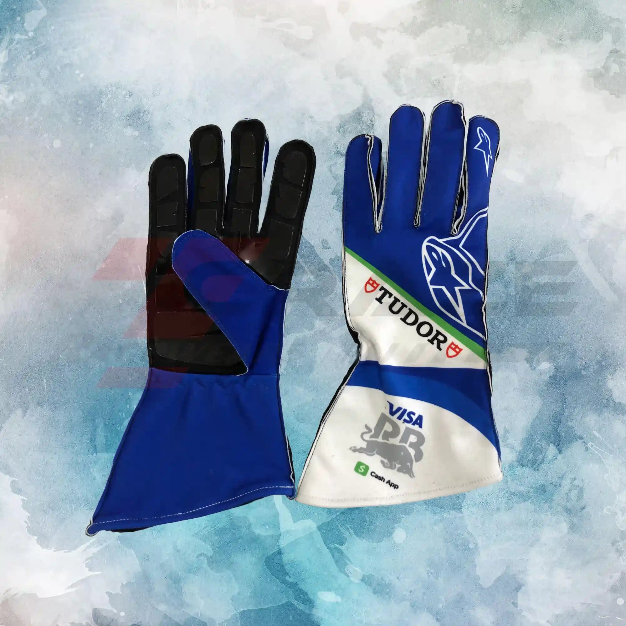 2025 Racing Bulls Visa RB F1 Gloves / New Racing Bulls Visa Cash App RB Replica Race Gloves - view 3