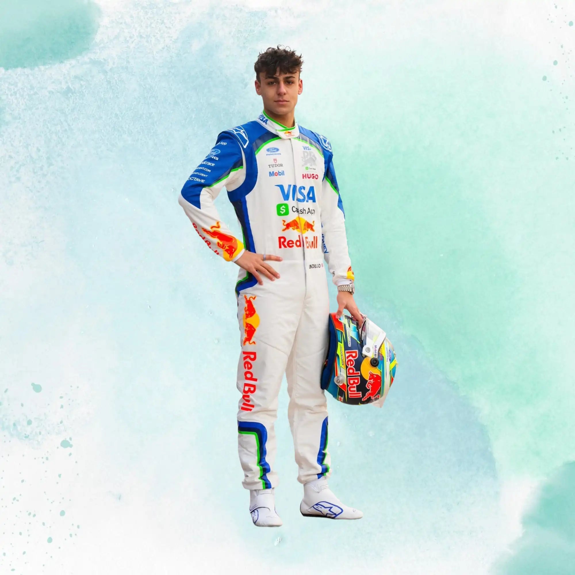 2026 Arvid Lindblad Racing Bulls F1 Team Visa Cash App RB Formula One Team Replica Racing Suit - view 1